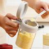 Moisture-proof Glass Spice Bottle Sealed Spice Sorting Bottle 2 In 1 Salt Container  Countertop