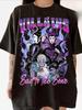 Vintage Villain Bad To The Bone Graphic Tshirt Mini Ursula and Cruella Art Comfortable Cotton Crew Neck Short Unisex Women