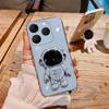For Realme 15T Case Shining Astronaut Spaceman Bracket Holder Design soft plating For Realme 15T Back cover