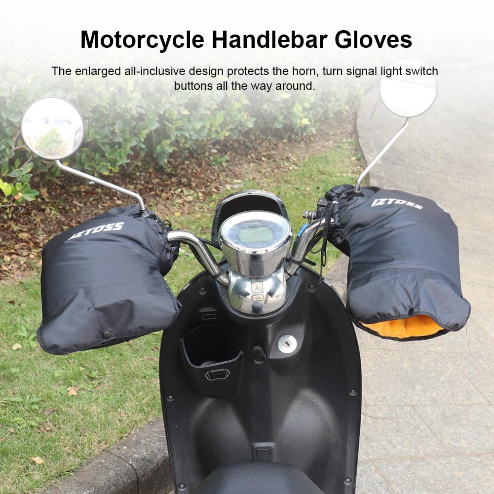 Motorcycle Scooter Warm Handlebar Muff Thick Grip Handle Bar Muff Rainproof Motorbike Grip Thermal Cover Motorcycle Accessories