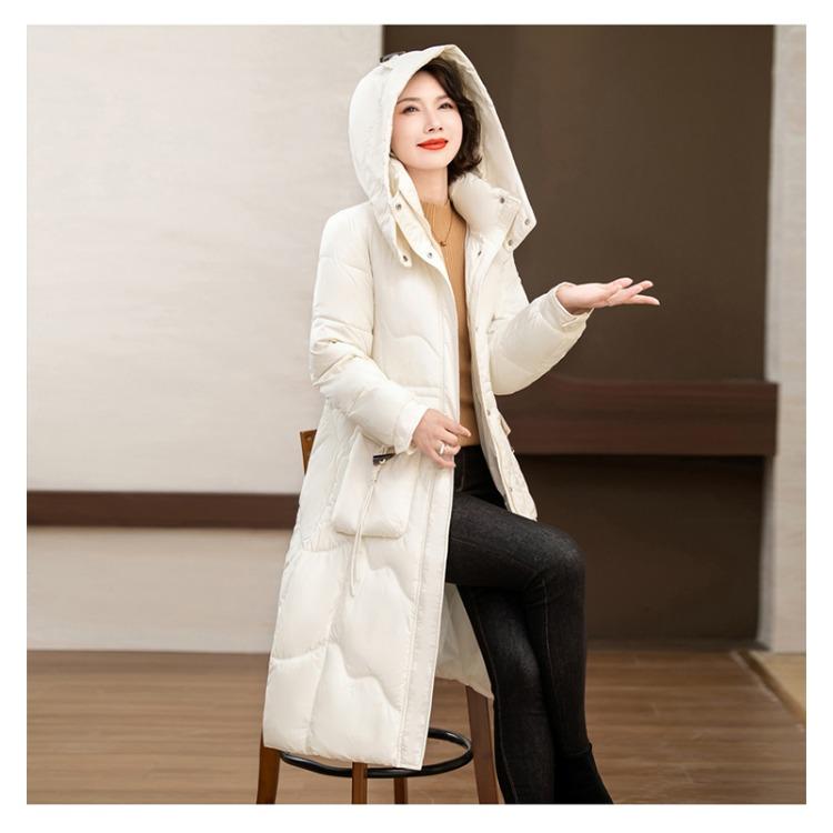 Сохраняйте тепло и стиль в этом модном пуховом пальто средней длины в стиле «хлеб» для женщин