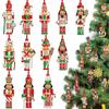 12pcs Christmas Pendant Hanging Wooden Creative Home Party Doll Soldier Gift Festival Supplies
