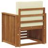 Outdoor Sofa Set Solid Acacia Wood and Polyester