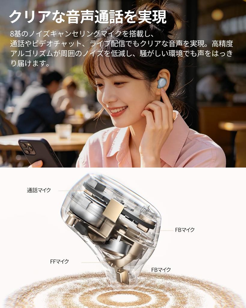 QCY MeloBuds A30 Беспроводные Шумоподавление 60 дБ Гибридный Звук Bluetooth До 50 часов 8 Режимов Звука Окружения Одновременное Подключение к 3 Устройствам IPX5 Специальное Приложение Технические