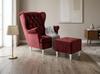 Ohrensessel Gaja Aura Royal mit Hocker und Kristallen im skandinavischen Stil – Family Meble