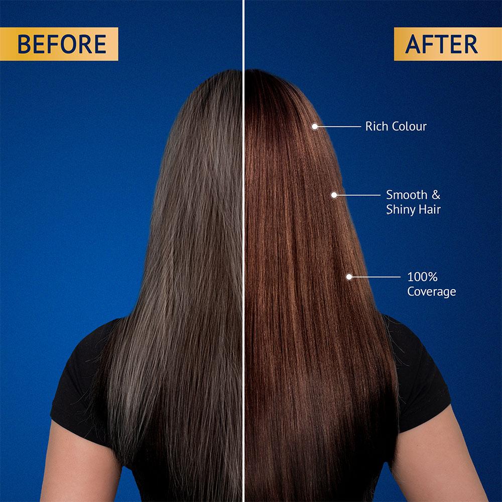 Instant Henna Shampoo Hair Color - Dark Brown Vatika Naturals 2 Pcs