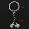 Fashion 30mm Key Ring Metal Key Chain Keychain Jewelry Antique   Plated Bicycle Bike 26x18mm Pendant