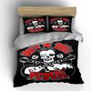 Rock 'N' Roll Rebels Skull Design Set Bedding set (1 duvet cover, 2 pillowcases, duvet not included)