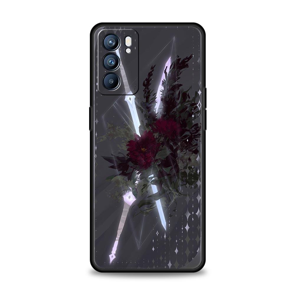Креативный чехол для телефона с узором "Меч" для Oppo Reno 13 12 11 10 7 F Find X5 X6 A98 A80 A79 A78 A57 A54 A31 A17 Pro 5G Мягкий ТПУ