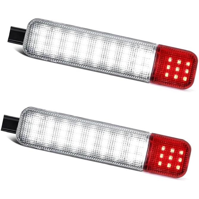 2 PCS Car Interior Door Lights, Super Bright Door Panel Courtesy Lamp, Warning Light Lamp Assembly, Compatible with Chevrolet, Silverado, Suburban,