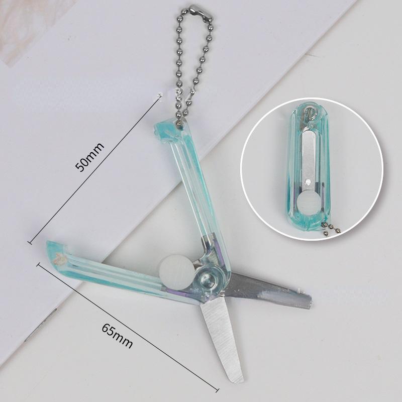 Мини цветные складные ножницы портативного размера, лезвие из нержавеющей стали, безопасный резак, универсальный нож для бумаги, дневника, офиса, школы