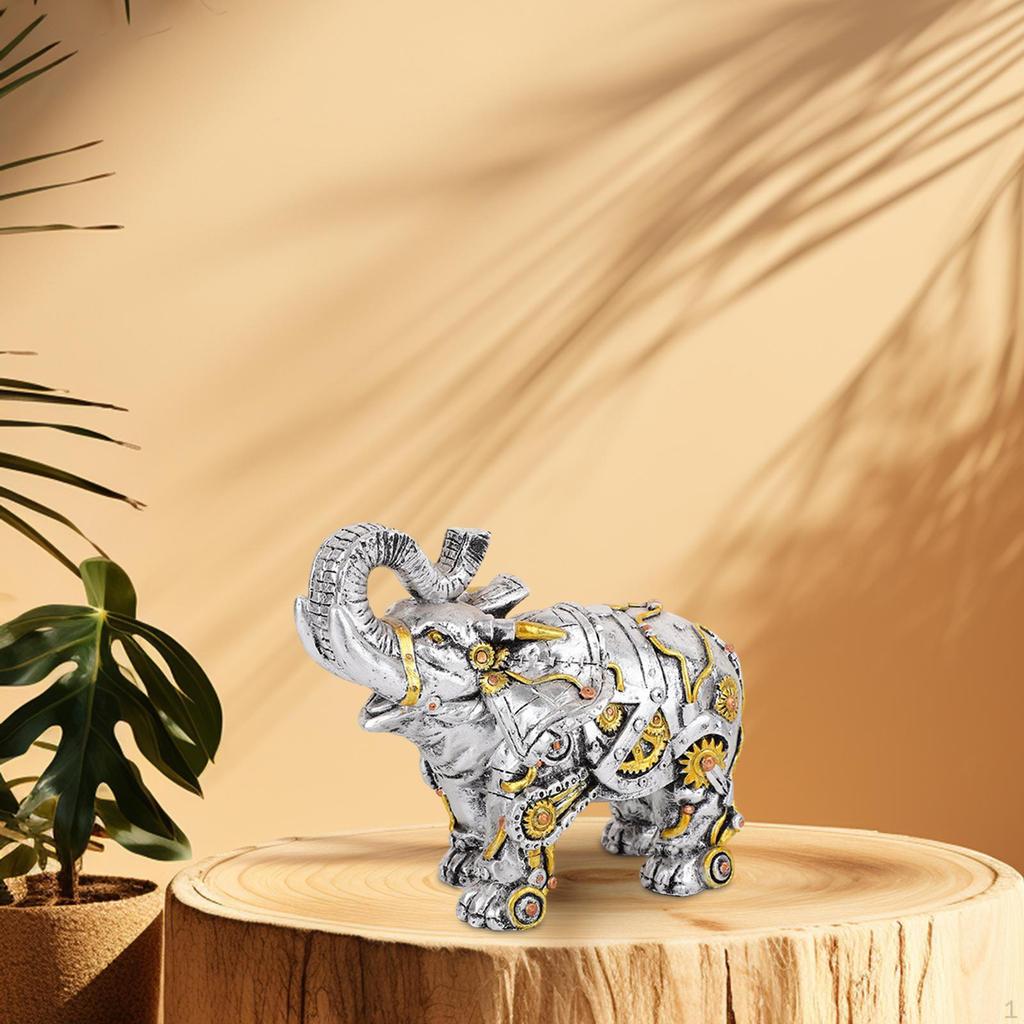 Механическая статуэтка панка, коллекционные украшения для животных, современная смоляная поделка в стиле стимпанк для входа