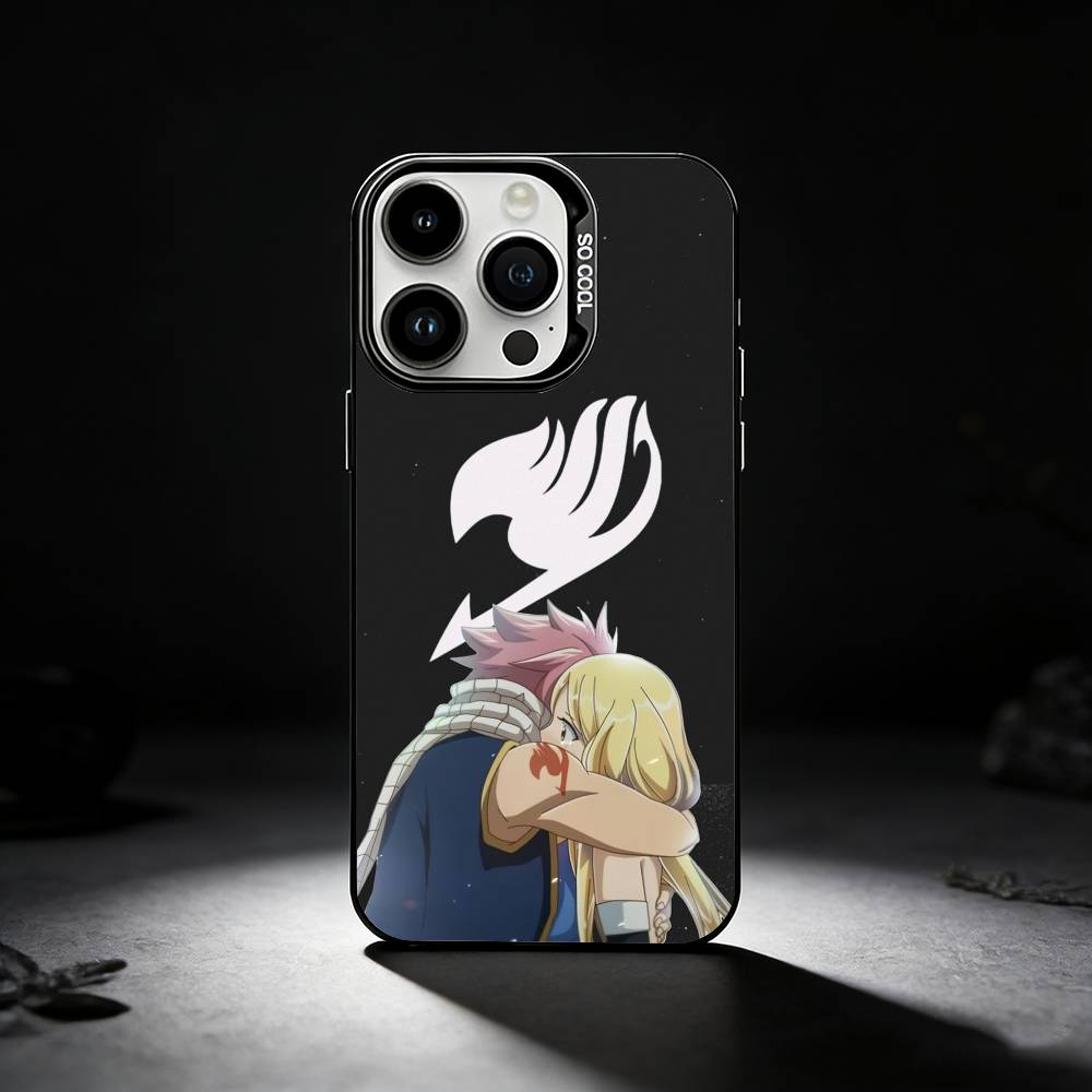Аниме F-Fairys ЛОГОТИП Чехол для телефона с Т-образным хвостом Для iPhone 17,16,15,14,13,12,11 Plus,Pro Max,XS,Цветной серебристый чехол для телефона