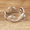 Punk Cool Finger Rings for Women Metal Silver Color Wave Couple Anniversary Gift Men's Accessories Hot 2025 Jewelry