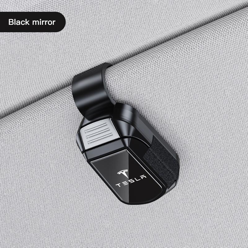 GQNBY1 Car Sun Visor New Glasses Clip Card Clamp Ticket Holder For Tesla Model 3 Model S Model X Model Y Cybertruck Roadster SpaceX