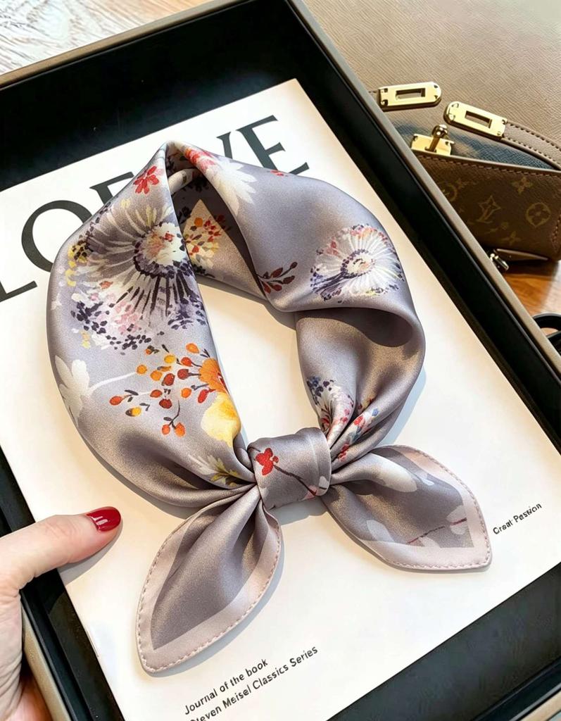 [111 Mulberry Silk] Silk Silk Scarf Spring Fashion Versatile Silk Square Scarf High-end Scarf Women