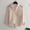 Honey J Women S Pattern Stripe Wrinkle Shirt  4 colorS 