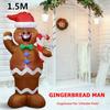 1.5M/5FT Inflatable Gingerbread Man Christmas Santa Claus Home Decor Indoor Outdoor