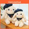 Cartoon Cute Beret Rabbit With Carrot Pattern Scarf Plush Toy For Children