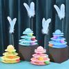 Funny 4-Layer Rotatable Track Amusement Plate Cat Toy Amusing Cat Stick Cat Intelligence Interactive Training Balls Toys