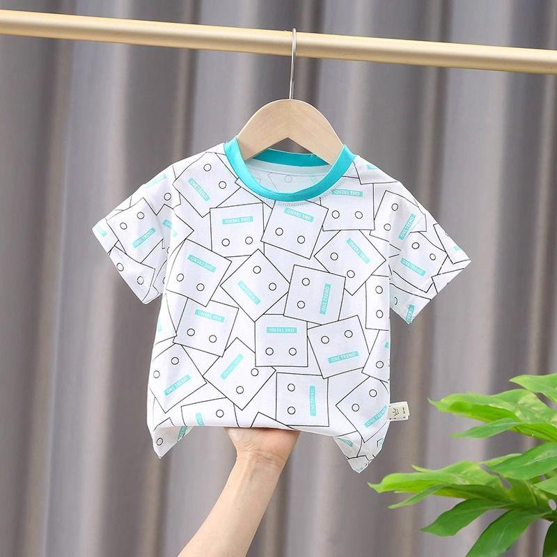 Детская одежда Футболка с коротким рукавом для мальчиков, летняя детская Одежда для девочек с коротким рукавом, летняя одежда для детей, детские топы