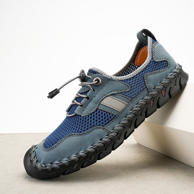 Новые мужские сандалии Летние дышащие сетчатые сандалии Мужские уличные повседневные легкие пляжные сандалии Модная мужская обувь Большой размер 38-48