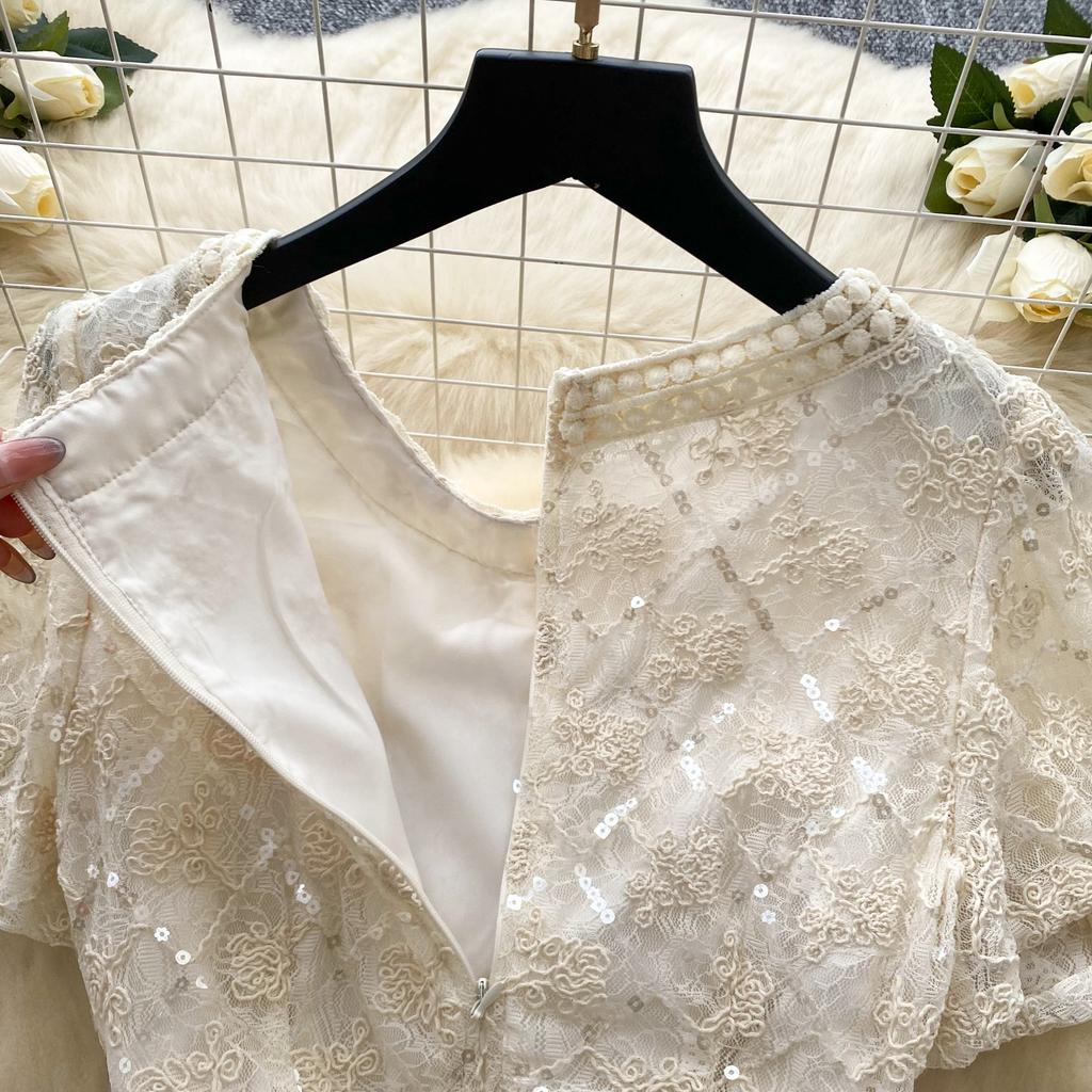 Summer Small Size Women Embroidery Flower Sequined Slim Bodycon Student Princess Party Dresses For Graduation