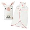 Skater Hooded Bath Rabbit 108cm X 92cm Absorbent, Quick-Drying Poncho, Design, (BPO1-A)