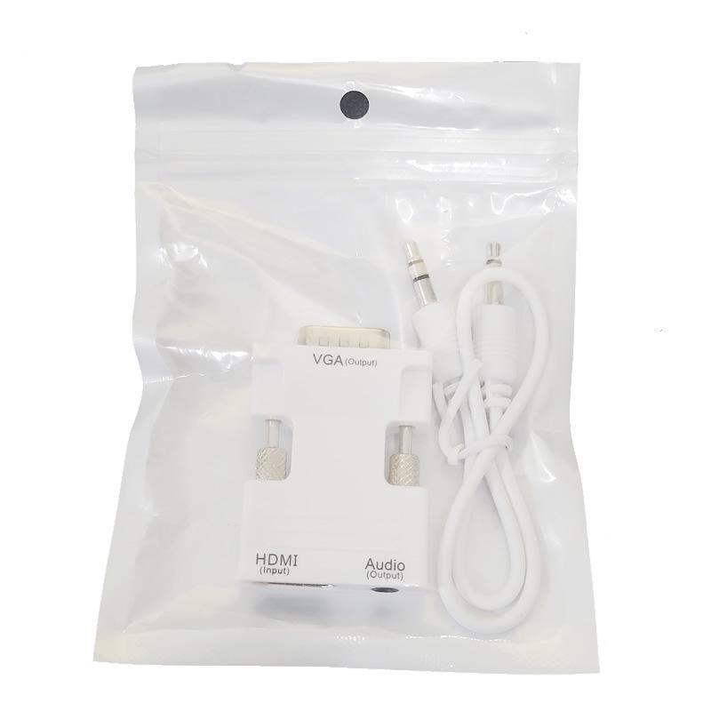 Адаптер VGA-HDMI: Конвертер HDMI (мама) в VGA (папа) с аудиовыходом
