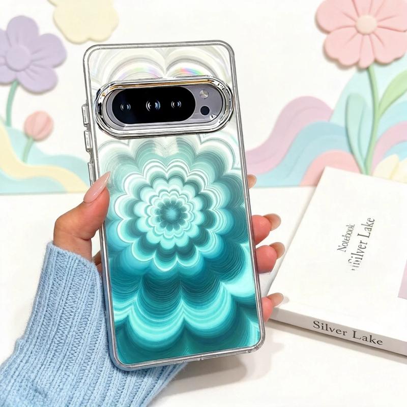 Чехол для телефона с узором «Призрачный цветок» для Google Pixel 10A 10 Pro XL, ударопрочный, с лазерным покрытием «Аврора», для Google Pixel 9Pro 8 7 6A