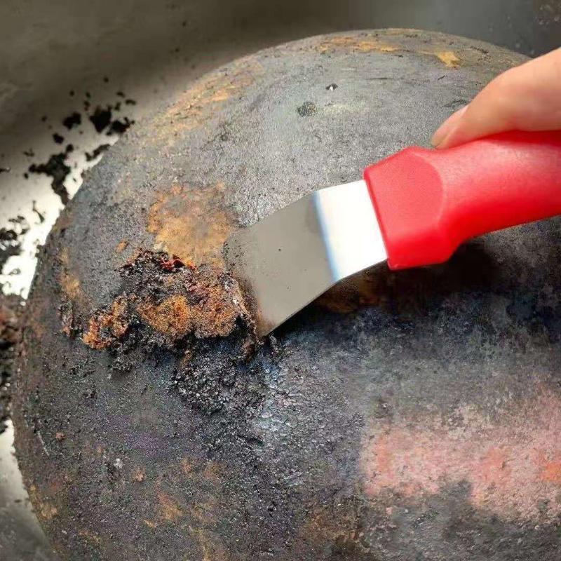 Кухонный скребок из нержавеющей стали Нескользящая ручка Мощная сила соскабливания Многоцелевой для очистки остатков пищи с столешницы
