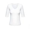 European Goods Fashion All-Match Insvv Collar Mid-Sleeve T-shirt for Women 2025 Summer Modal T-shirt Undershirt Slim Looking Tops Fashion