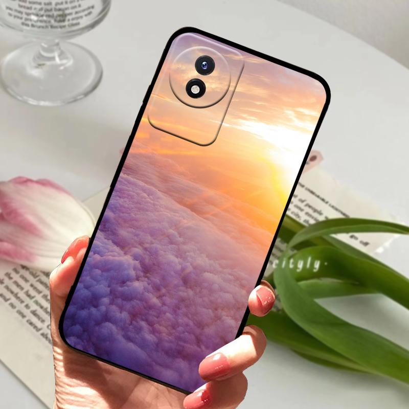 Phone Case For Vivo Y02 4G Coque Y02A Y02t Cute Lion Animals Black Soft Silicone TPU Phone Cover For VIVO Y11 2023 4G Bumper