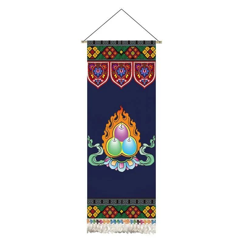 Кисточки Тибетские Благоприятные Восемь Сокровищ Подвесная Картина Искусство Ткань Гостиная Фон Обои Украшения Ткань Картина