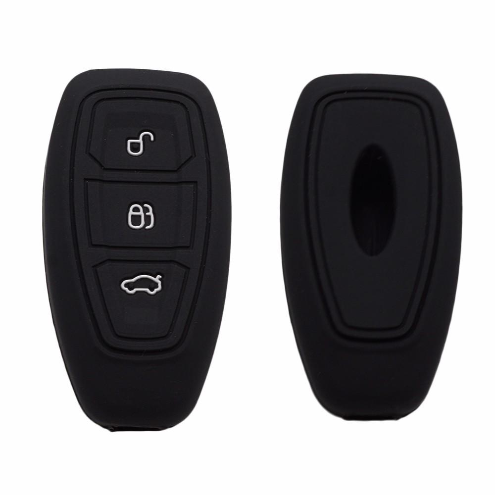 Silicone Key Case Cover for Ford Kuga 2021 Focus Mk4 2020 Fiesta Mondeo C-Max Galaxy Transit Keyless Fob Shell Holder Protector
