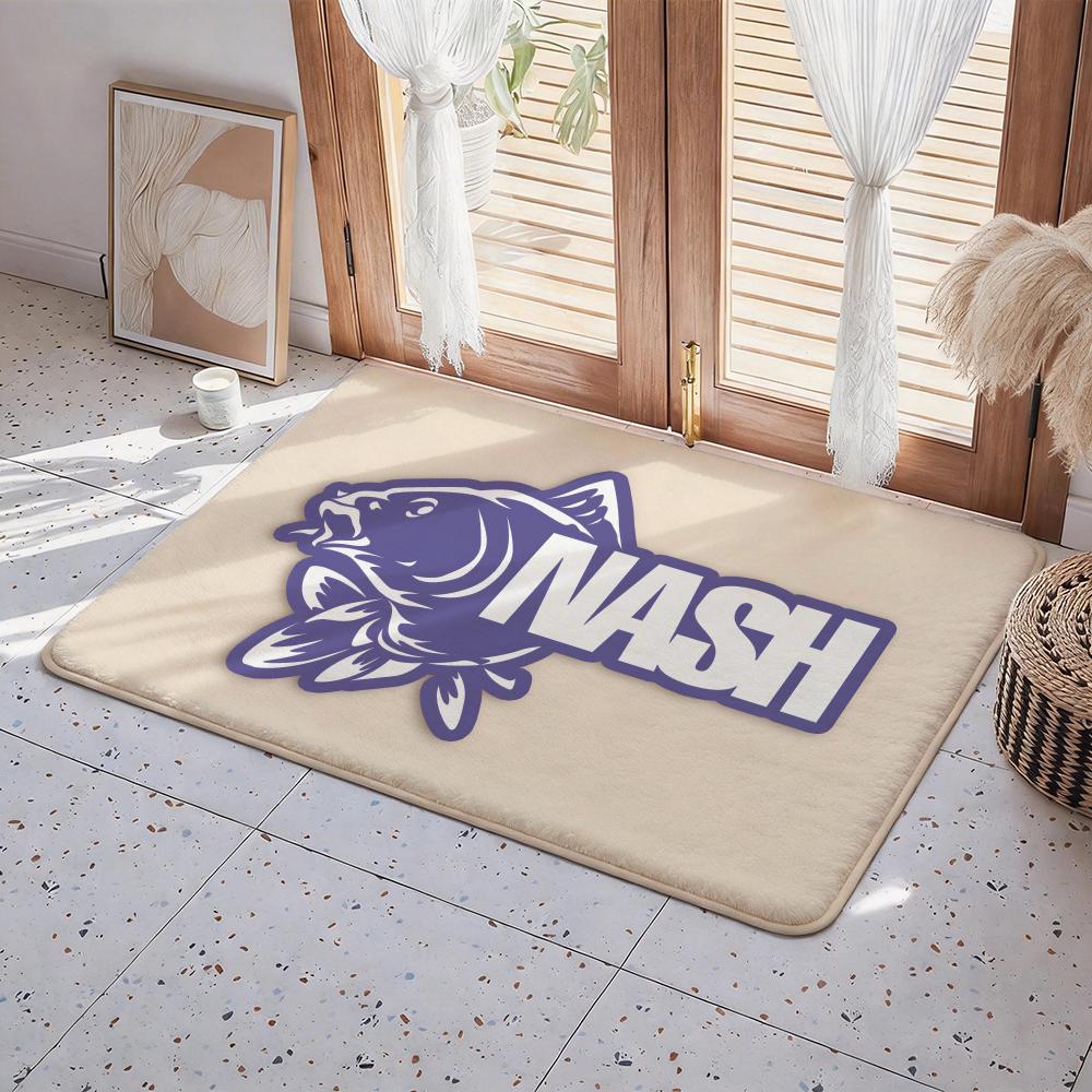Brand N Nash Fishing Floor Mat Eco Flannel Doormat Non Slip Odorless Indoor Floor Rug Soft Short Plush Home Mat