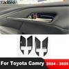 Для Toyota Camry 2024 2025 Декоративная накладка на внутреннюю ручку двери из углеродного волокна, Декоративные элементы салона, Аксессуары