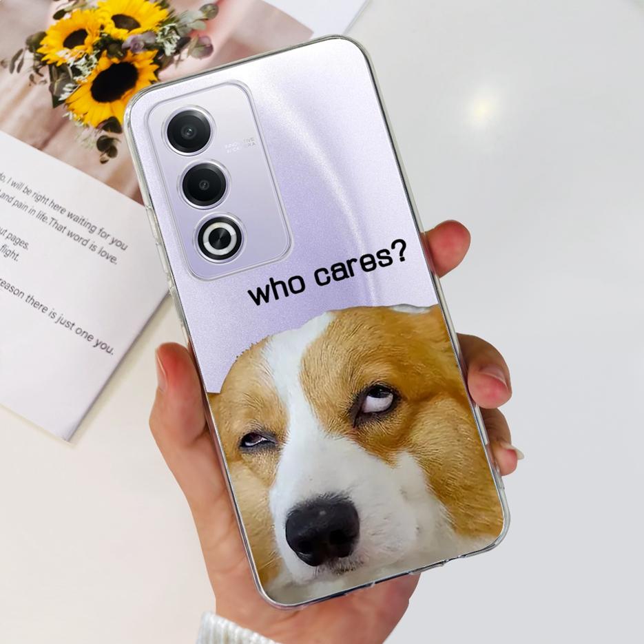For Oppo A80 5G Case CPH2639 Cute Painted Cover Clear Silicone Soft TPU Phone Case For Oppo A3 Pro A3pro 5G OppoA80 Shell Bumper