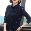 YYFS Женская мода повседневная весна-осень длинные рукава воротник поло блузки и рубашки