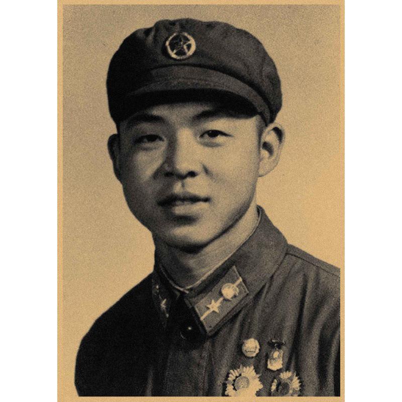 Большой Декоративный Постер из Крафт-Бумаги с Изображением Lei Feng для Ресторанов, Баров и Закусочных