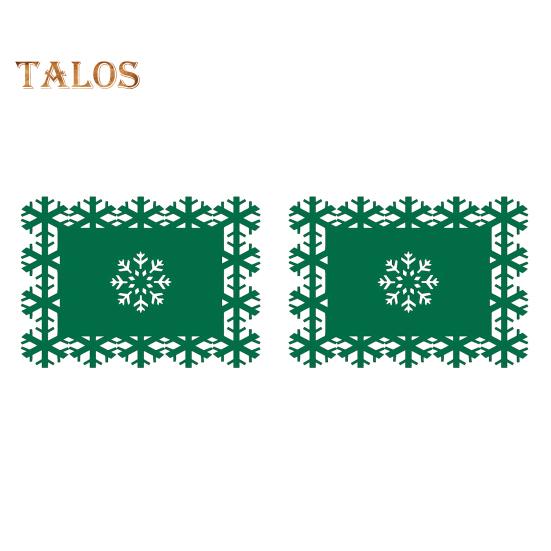 2 шт., рождественские подставки для столовых приборов, прочные многоразовые подставки в форме снежинок для праздничных украшений для обеденного стола