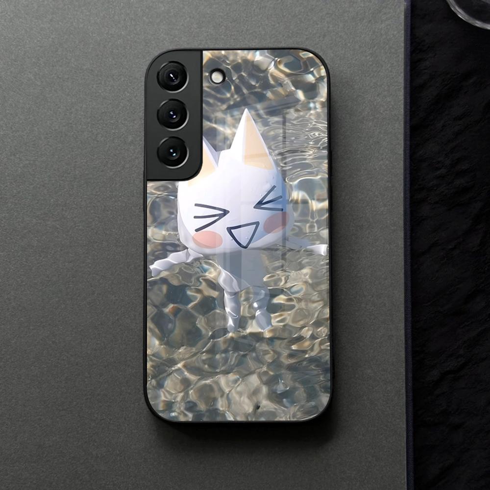 INS Милый Кот Торо Иноуэ Чехол для Телефона Стекло Для Samsung Galaxy S21 S26 S25 S22 S20 S24 S23 Ultra Fe Plus A16 A34 A54 A24 Чехол