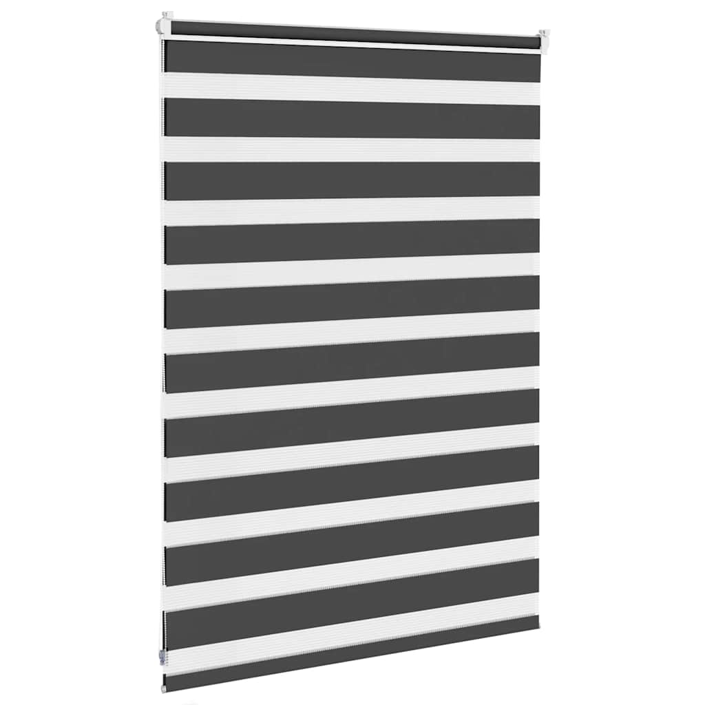 Double Zebra Blind Black 105 x 100 cm Fabric Width 100.9 cm Polyester