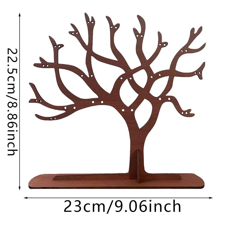 Jewelry Display Stand Wooden Tree Tower Rack Hanging Organizer For Ring Earrings Necklace Bracelet Hair Accessories