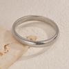 Atoztide Stainless Steel Trendy Adjustable Elastic Bracelets for Women Girl Exquisite Bangle Birthday Jewelry Gift Accessories