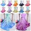 Big Size Long Chiffon Scarf Flower Print Scarf Fashion Shawl Silk  Women
