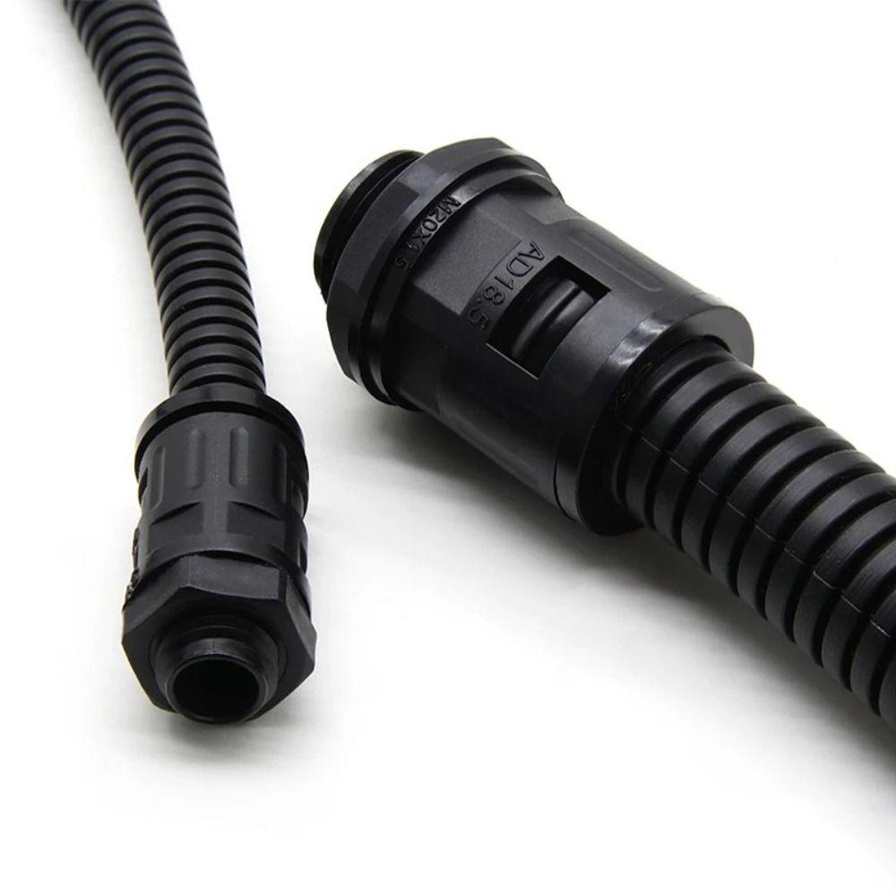 AD13 Plastic Corrugated Pipe Joint Black Multisize Bellows Joint Nylon Joint PP Corrugated Pipe