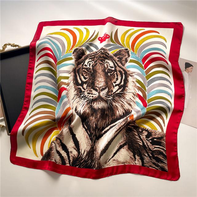 Шелковый квадратный шарф для женщин, шейный платок, женские повязки для волос, ленточная повязка на голову, роскошная шаль, атласный хиджаб, модные накидки, бандана