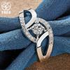 925 Sterling Silver Round AAA Zircon Ring Jewelry
