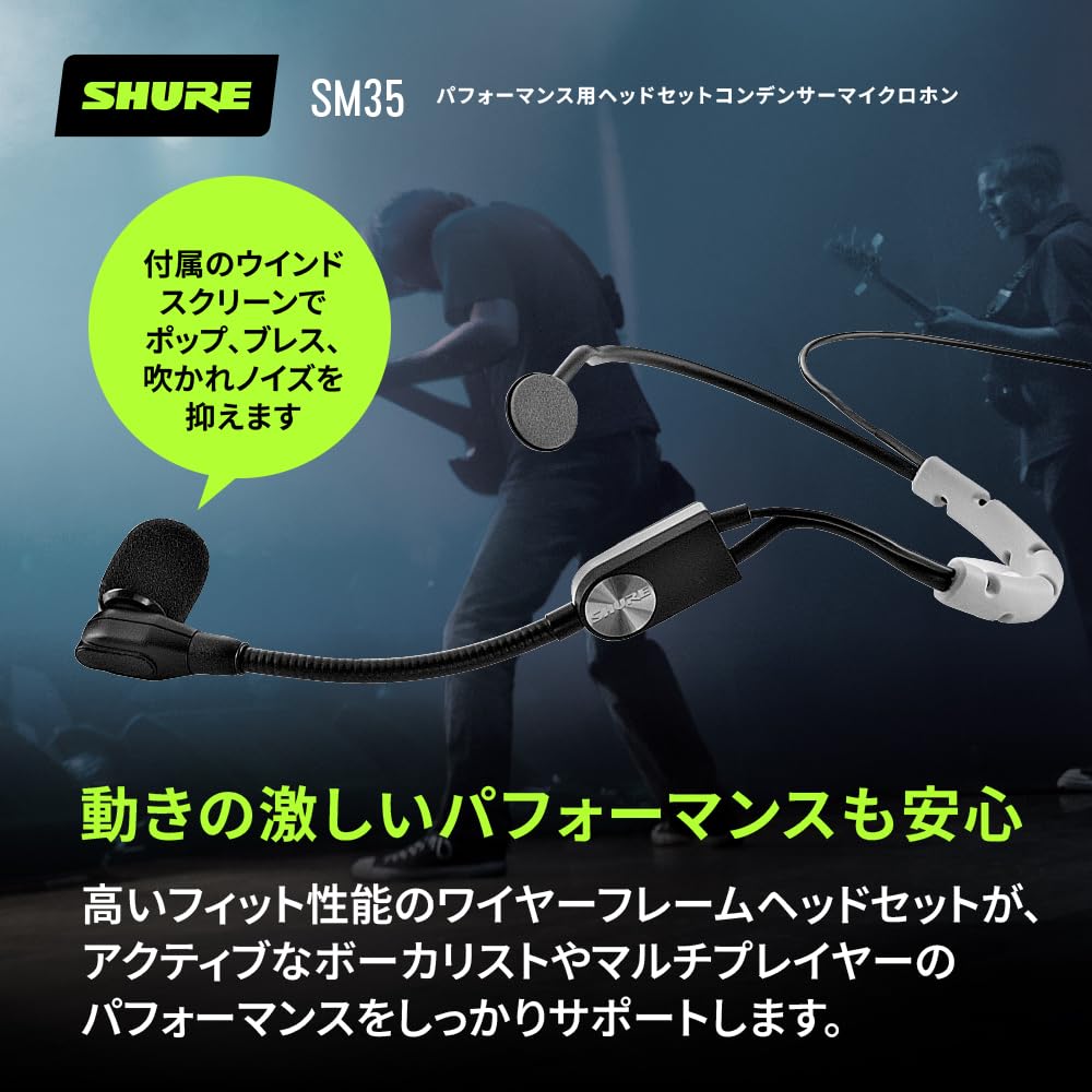 Конденсаторный микрофон-гарнитура Shure Черный SM35TQG